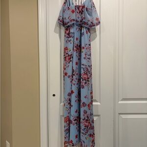 Floral Blue Maxi Dress